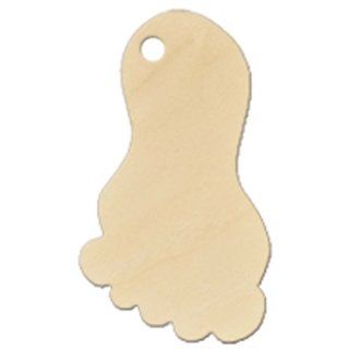 Dress My Cupcake 25 Pack Wood Gift and Favor Tags, Baby Shower Feet, 4 Inch