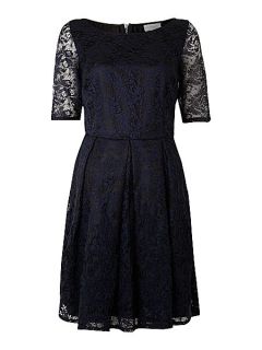 Untold Lace detailed dress Navy