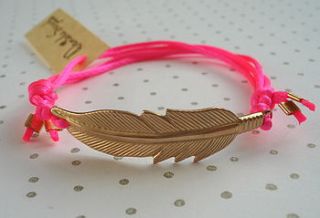 feather friendship bracelet by daniela sigurd jewellery