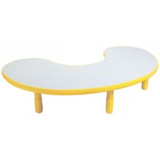 12" Tall Kidney Shaped Baseline Table (Sunshine Yellow) (12"H x 38"W x 65"D)   Childrens Tables