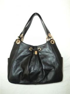 Michael Kors Ludlow Large Shoulder Black Leather Handbag Shoes