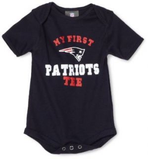 NFL Infant/Toddler Boys' New England Patriots "My First Tee" Onesie (Blue, 24 Months)  Sports Fan T Shirts  Clothing