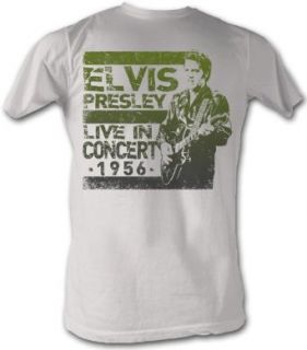 Elvis Presley T shirt In Concert 1956 Retro Vintage White Tee Shirt Clothing