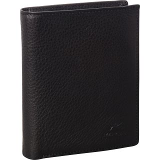 Mancini Leather Goods Men’s Trifold Wing Wallet with Coin Purse