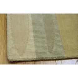 Nourison Hand tufted Panache Beige Abstract Wool Rug (5'6 x 7'5) Nourison 5x8   6x9 Rugs
