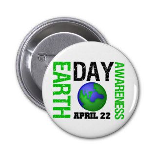 Earth Day Awareness Pins