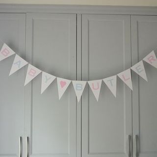 personalised new baby bunting by daisyley