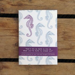 blank a6 notebook seahorses by coulson macleod