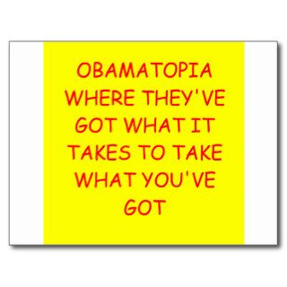 anti liberal anti obama joke post card