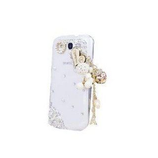 New 3D Bling Diamond Love Heart Hard Cover Skin Case For Samsung Galaxy S3 i9300 white Cell Phones & Accessories