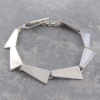 geometric sterling silver bracelet by otis jaxon silver and gold jewellery