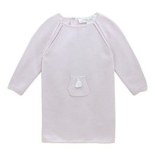 french design knitted baby dress by chateau de sable