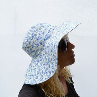 wide brim sun hat liberty of london fabric by moaning minnie
