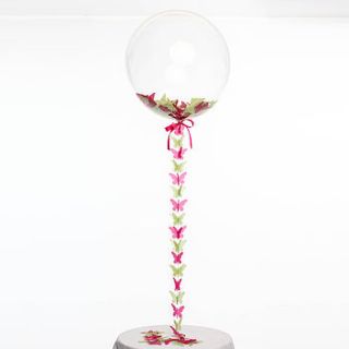 butterfly confetti filled balloon by bubblegum balloons