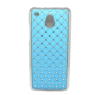 Light Blue   Electroplating Stars Bling Hard Case Cover Skin For HTC One Mini M4 Black Case(Package includes 1 X Screen Protector and 1X Stylus Pen image"catgift_store") Cell Phones & Accessories