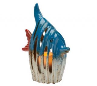 Home Reflections Angel Fish Flameless Candle & Timer —