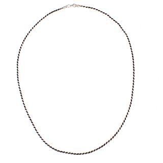 Sterling Silver Antique Finish Rope Chain Necklace (Turkey) Necklaces