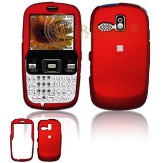 Samsung R350/351 Cell Phone Rubber Feel Red Protective Case Faceplate Cover Cell Phones & Accessories