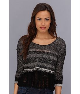 Free People Take Charge Twofer Pullover Black/White Combo