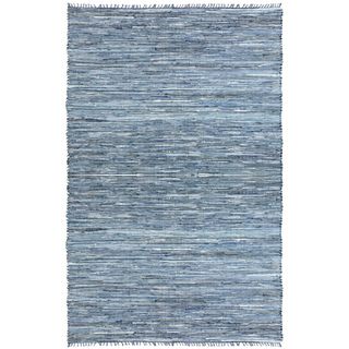 Hand Woven Matador Denim and Leather Rug (5 x 8) St Croix Trading 5x8   6x9 Rugs