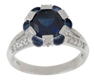 Esposito Diamonique Sterling Simulated Sapphire Ring —