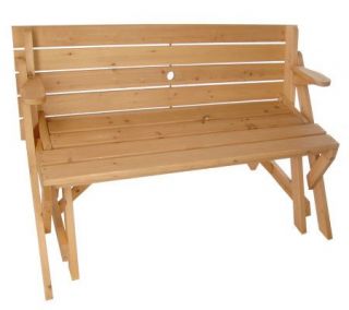 Solid Wood 2 in 1 Picnic Table/ Garden Bench Combination —