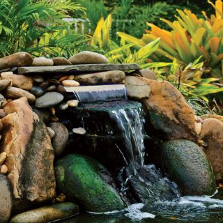 Pond Boss LED Lighted Waterfall — 14in.W, White LEDs, Model# DILM12W  Pond Waterfalls   Spillways