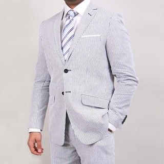 Ferrecci Men's 2 piece Seersucker Stripe Suit Suits