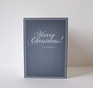 merry christmas or whatever grumpy card by sarah hurley designs