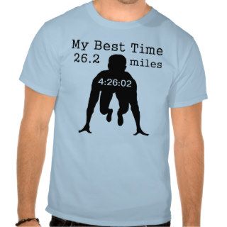 26.2 Mile Marathon Custom My Best Time T shirt