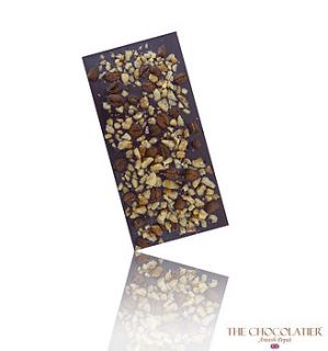 70% coffee and walnut chocolate bar by the chocolatier