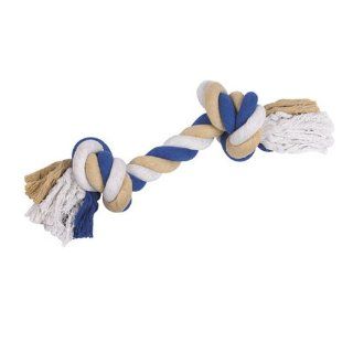 Grriggles 16 Inch Cotton Big Dog Rope Bone Chew Toy, Blue  Pet Toy Ropes 