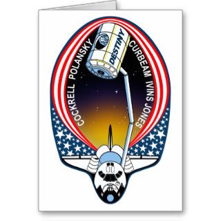 Mission Patch of the STS 98 Shuttle Mission   2001 Card