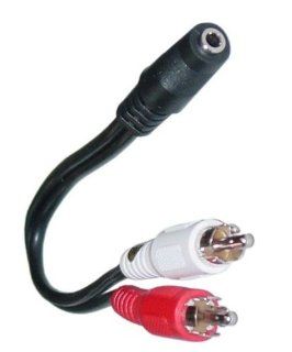 Generic 2 x RCA Male, 1 x 3.5mm Stereo Female, Y Cable 6 Inch Computers & Accessories