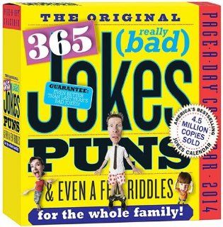 ORIGINAL 365 (really bad) Jokes, Puns, & Riddles   2014 desk calendar   Office Desk Pad Calendars