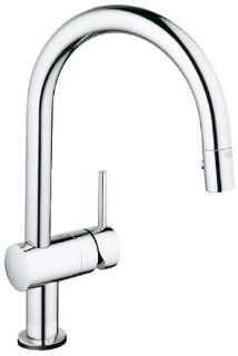 Grohe 31359000 Minta Touch Activated Electronic Single Handle Kitchen Faucet, Chrome   Touch On Kitchen Sink Faucets  