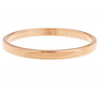 Oro Nuovo Average Square Design Bangle 14K Gold Tube —