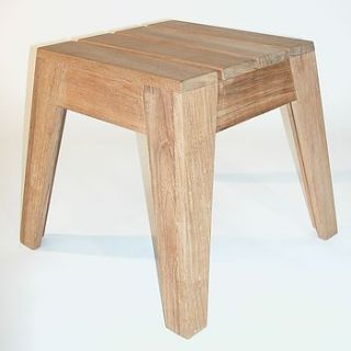 wedged wood stool by outer eden