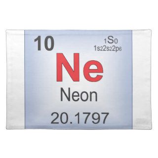 Neon Individual Element of the Periodic Table Placemats