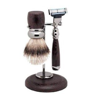 Elegant Shaving Set with Wenge Wood Handles and Safety Razor. Made by Erbe, Germany Health & Personal Care