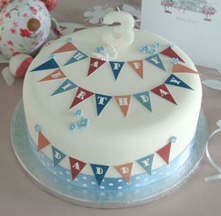 personalised bunting cake decorating kit by clever little cake kits