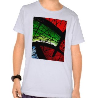 Funky Green Abstract Square Painting T shirt