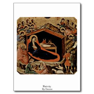 Nativity By Duccio Post Card