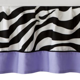 Sweet Jojo Designs Purple Zebra Toddler Bed Skirt
