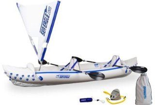 Sea Eagle   370 PRO QUIK   Sea Eagle 370 Inflatable 12ft 6in Kayak Incl QuikSail Paddles Seats and Pump 