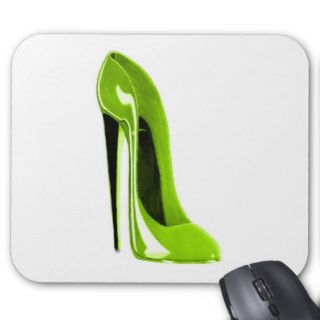 Lime Green Stiletto Shoe Mousemat