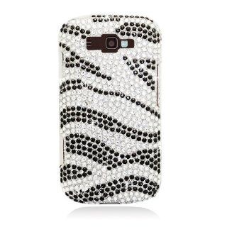 Eagle Cell PDSAMI667F370 RingBling Brilliant Diamond Case for Samsung Focus 2 i667   Retail Packaging   Black/Siver Zebra Cell Phones & Accessories