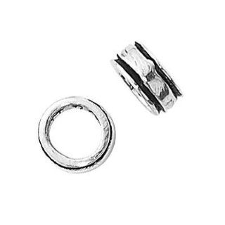 Sterling Silver Short Spacer Bead   Fits Pandora   4mm (2)