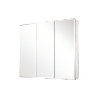 Pegasus SP4589 31 Inch by 36 Inch Tri View Beveled Mirror Medicine Cabinet, Clear