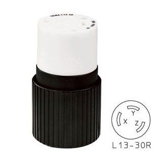 Bryant 71330nc Techspec® Connector, L13 30, 30a, 3ph 600v Ac, Black/White   Electric Plugs  
